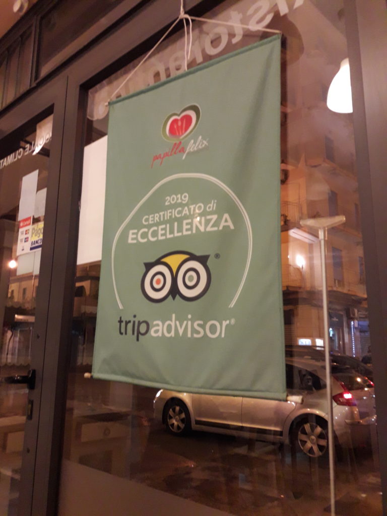 certificato di eccellenza tripadvisor